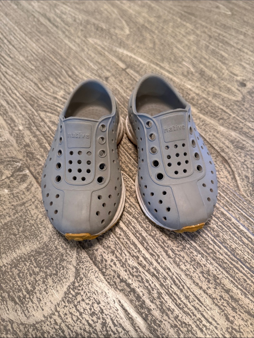 Native Kids Boys Girls Toddler Baby Casual Slip-On Shoes in Light Gray